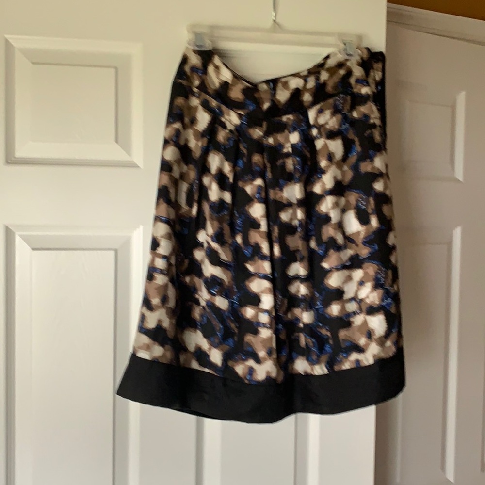 Lined multi print skirt